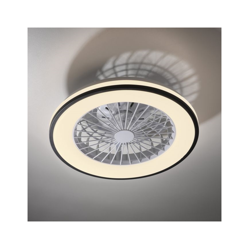 JUST LIGHT. 14447-18 - LED RGBW Regulējams griestu ventilators ar gaismu LENO LED/44W/230V 3000-6500K diametrs 48,6 cm balts + tālvadība