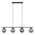JUST LIGHT. 14604-18 - Lustra ar auklu WIDOW 4xE14/25W/230V melna