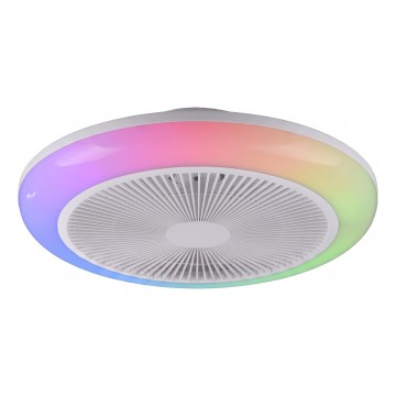 JUST LIGHT. 14623-16 - LED RGBW dimējams griestu ventilators ar gaismu BRENDA LED/22W/230V 3000-6000K diam. 46 cm balts + ar tālvadības pulti