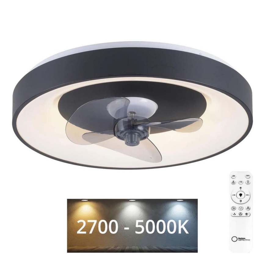 JUST LIGHT. 14644-18 - LED Aptumšojama griestu lampa ar ventilatoru VENIKA LED/36W/230V d. 48,6 cm 2700-5000K + tālvadības pults