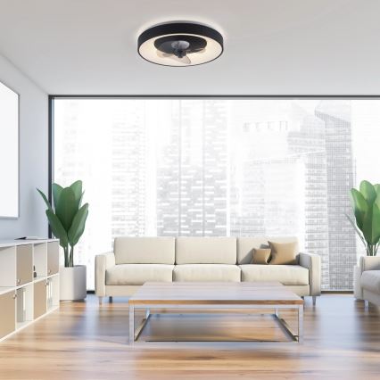 JUST LIGHT. 14644-18 - LED Aptumšojama griestu lampa ar ventilatoru VENIKA LED/36W/230V d. 48,6 cm 2700-5000K + tālvadības pults