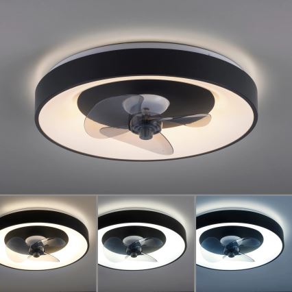 JUST LIGHT. 14644-18 - LED Aptumšojama griestu lampa ar ventilatoru VENIKA LED/36W/230V d. 48,6 cm 2700-5000K + tālvadības pults