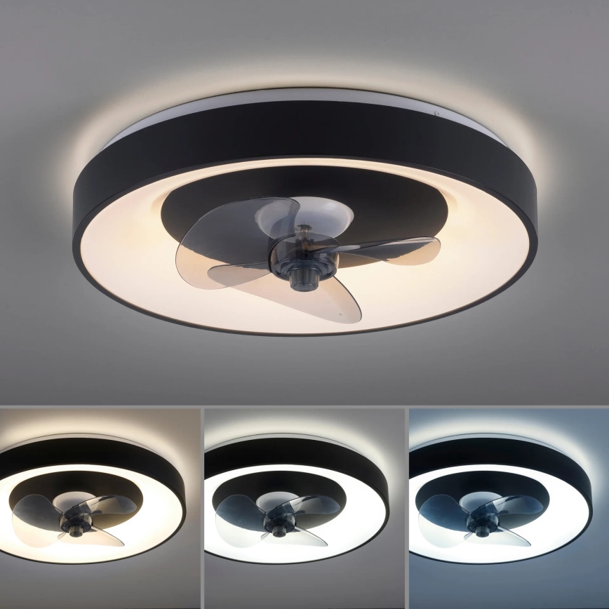 JUST LIGHT. 14644-18 - LED Aptumšojama griestu lampa ar ventilatoru VENIKA LED/36W/230V d. 48,6 cm 2700-5000K + tālvadības pults