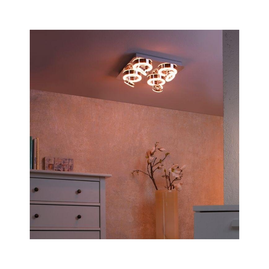 JUST LIGHT. 14662-17 - LED RGBW Aptumšojams starmetis TIM LOLASMART 4xLED/5,9/230V 2700-5000K + tālvadības pults