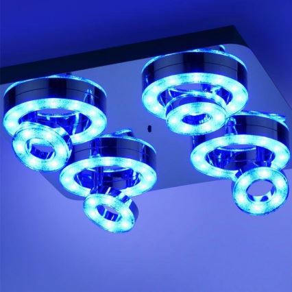JUST LIGHT. 14662-17 - LED RGBW Aptumšojams starmetis TIM LOLASMART 4xLED/5,9/230V 2700-5000K + tālvadības pults