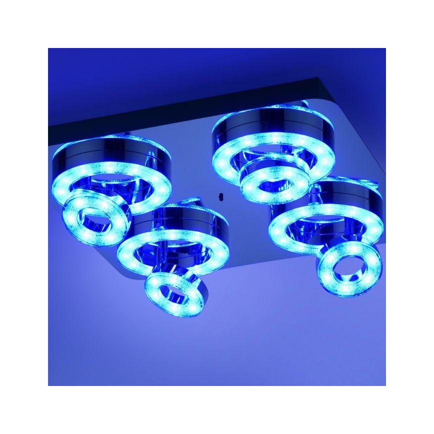 JUST LIGHT. 14662-17 - LED RGBW Aptumšojams starmetis TIM LOLASMART 4xLED/5,9/230V 2700-5000K + tālvadības pults
