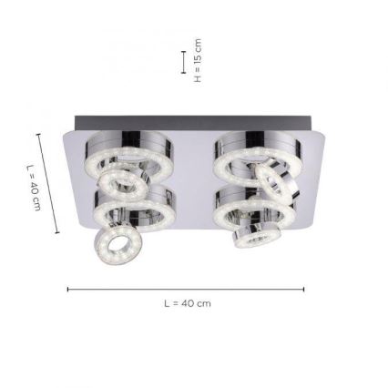 JUST LIGHT. 14662-17 - LED RGBW Aptumšojams starmetis TIM LOLASMART 4xLED/5,9/230V 2700-5000K + tālvadības pults