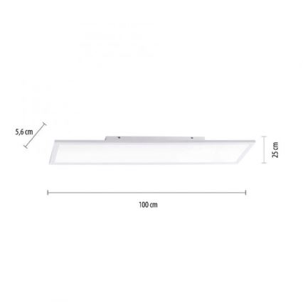 JUST LIGHT. 14682-16 - LED RGB Aptumšojams virsapmetuma panelis LOLA FLAT LED/28,5W/230V 2700-5000K + tālvadības pults