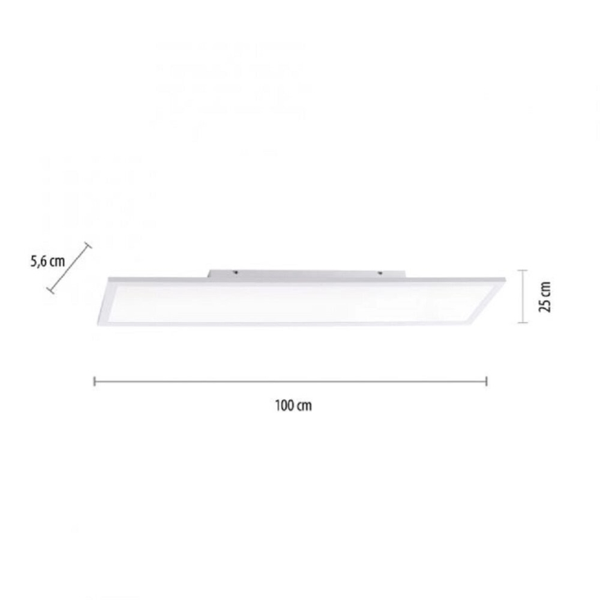 JUST LIGHT. 14682-16 - LED RGB Aptumšojams virsapmetuma panelis LOLA FLAT LED/28,5W/230V 2700-5000K + tālvadības pults