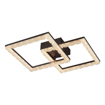 JUST LIGHT. 14732-18 - LED griestu gaismeklis GLITRA LED/17,5W/230V 37,6x37,6 cm melns