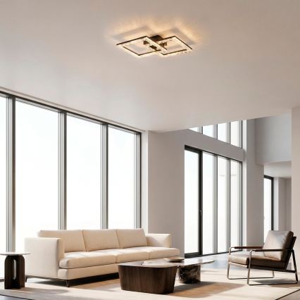 JUST LIGHT. 14732-18 - LED griestu gaismeklis GLITRA LED/17,5W/230V 37,6x37,6 cm melns