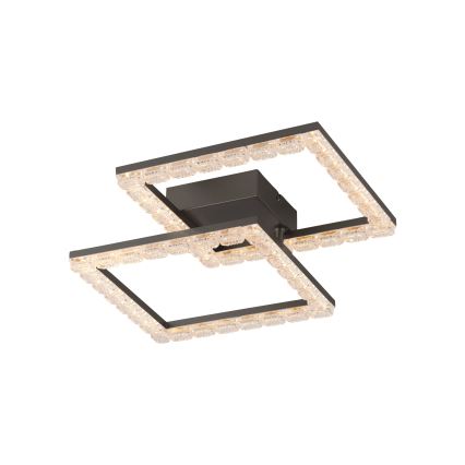 JUST LIGHT. 14732-18 - LED griestu gaismeklis GLITRA LED/17,5W/230V 37,6x37,6 cm melns