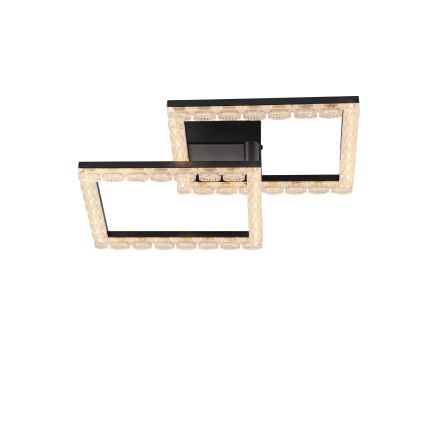 JUST LIGHT. 14732-18 - LED griestu gaismeklis GLITRA LED/17,5W/230V 37,6x37,6 cm melns