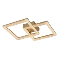JUST LIGHT. 14732-60 - LED griestu gaismeklis GLITRA LED/17,5W/230V 37,6x37,6 cm zelta