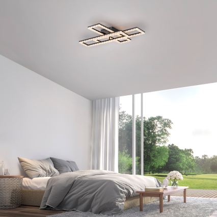 JUST LIGHT. 14733-18 - LED griestu lampa GLITRA LED/35W/230V 57x72 cm melna