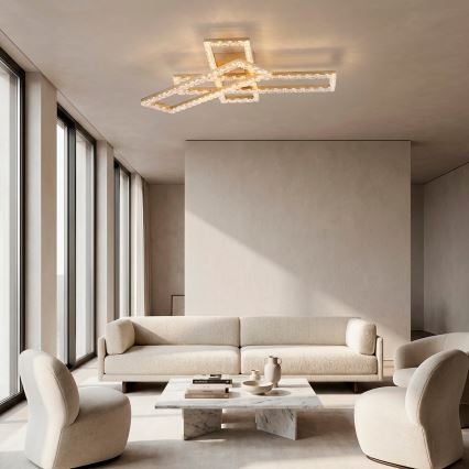 JUST LIGHT. 14733-60 - LED griestu gaismeklis GLITRA LED/35W/230V 57,25x72,05 cm zelta krāsā