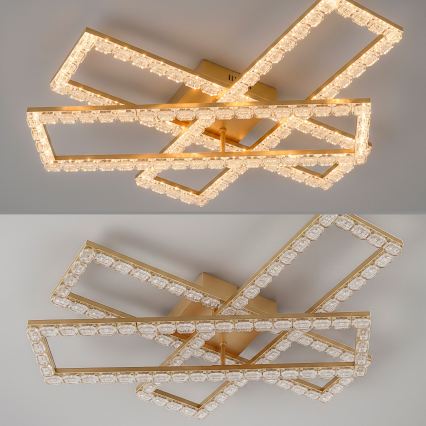 JUST LIGHT. 14733-60 - LED griestu gaismeklis GLITRA LED/35W/230V 57,25x72,05 cm zelta krāsā
