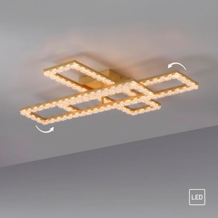 JUST LIGHT. 14733-60 - LED griestu gaismeklis GLITRA LED/35W/230V 57,25x72,05 cm zelta krāsā