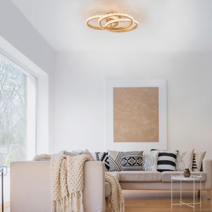 JUST LIGHT. 14734-60 - LED griestu gaismeklis GLITRA LED/37W/230V Ø 50 cm zeltains