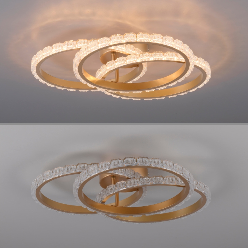 JUST LIGHT. 14734-60 - LED griestu gaismeklis GLITRA LED/37W/230V Ø 50 cm zeltains