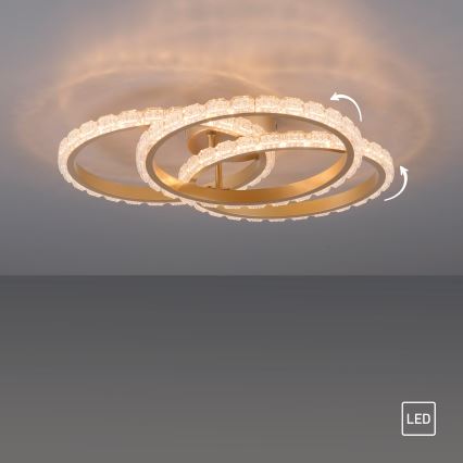 JUST LIGHT. 14734-60 - LED griestu gaismeklis GLITRA LED/37W/230V Ø 50 cm zeltains