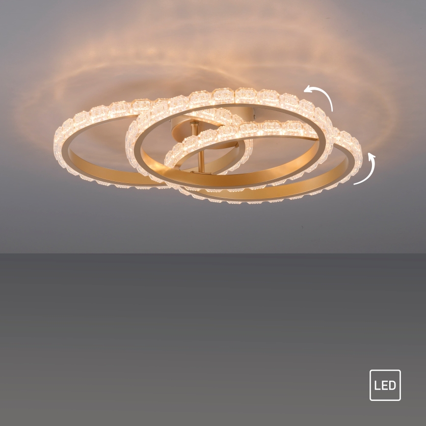JUST LIGHT. 14734-60 - LED griestu gaismeklis GLITRA LED/37W/230V Ø 50 cm zeltains