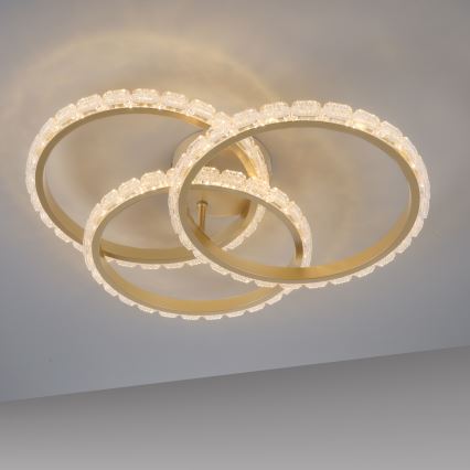 JUST LIGHT. 14734-60 - LED griestu gaismeklis GLITRA LED/37W/230V Ø 50 cm zeltains