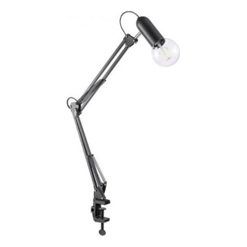 JUST LIGHT. 14773-18 - Galda lampa ar stiprinājumu TURN ME 1xE27/60W/230V melna
