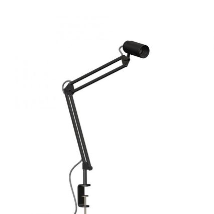 JUST LIGHT. 14773-18 - Galda lampa ar stiprinājumu TURN ME 1xE27/60W/230V melna