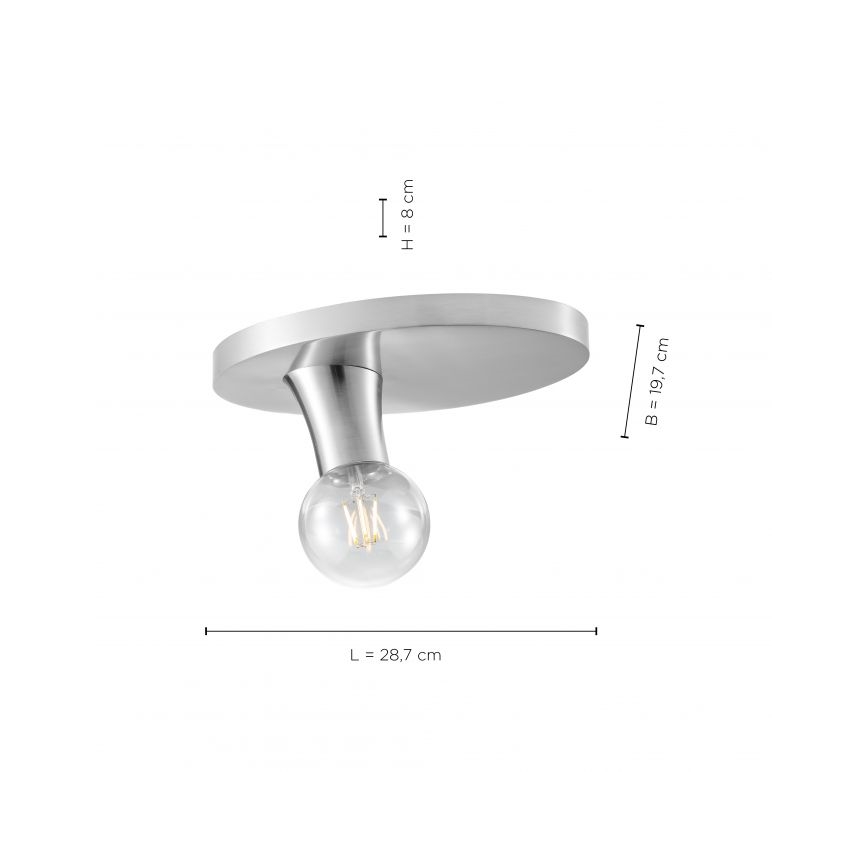 JUST LIGHT. 14777-55 - Griestu lampa TURN ME 1xE27/60W/230V matēts hroms