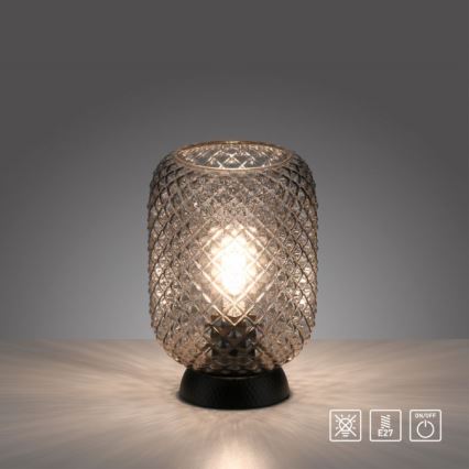 JUST LIGHT. 14906-18 - Galda lampa REISHI 1xE27/40W/230V melna