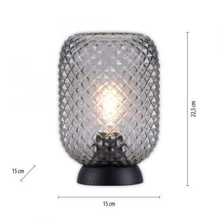 JUST LIGHT. 14906-18 - Galda lampa REISHI 1xE27/40W/230V melna