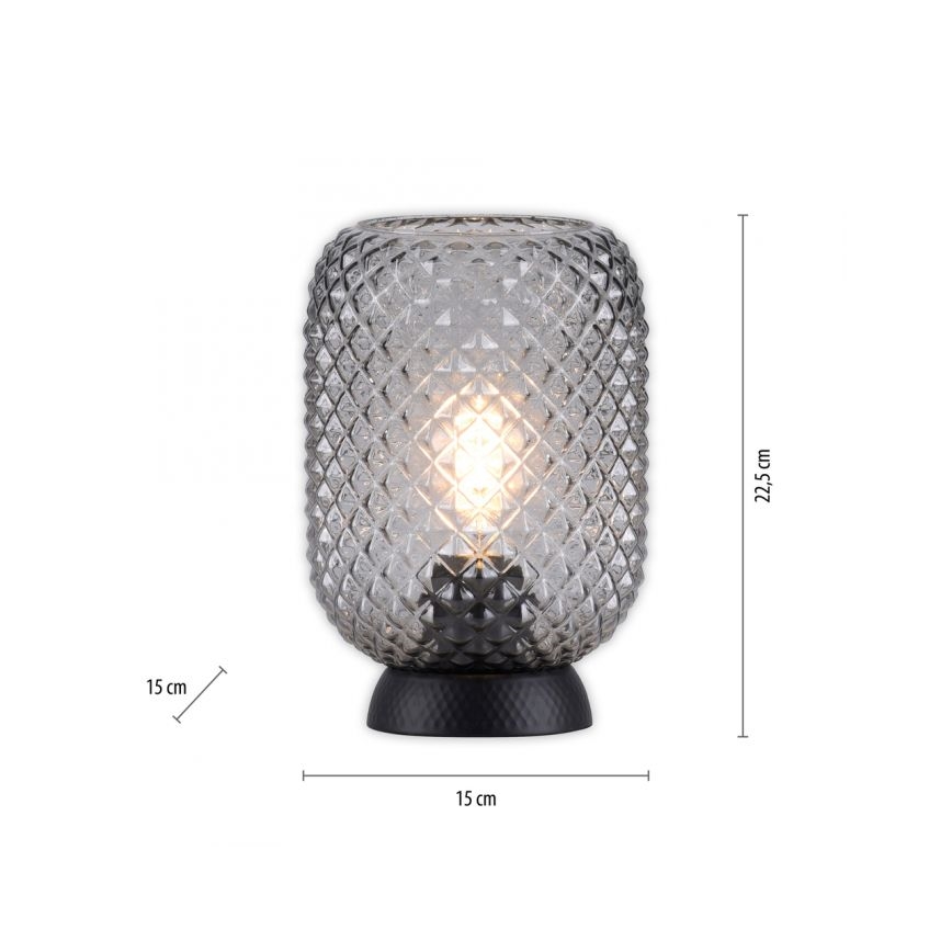 JUST LIGHT. 14906-18 - Galda lampa REISHI 1xE27/40W/230V melna
