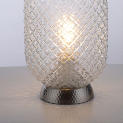 JUST LIGHT. 14906-55 - Galda lampa REISHI 1xE27/40W/230V matēts hroms