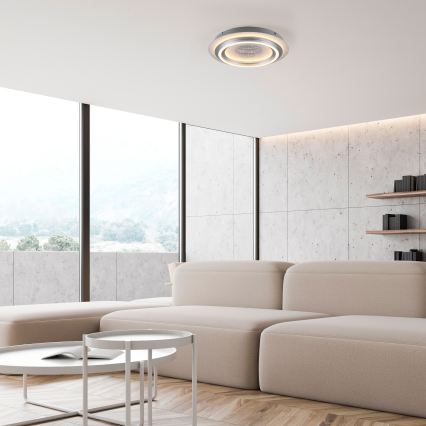 JUST LIGHT. 15089-21 - LED griestu gaismeklis CICHIO LED/36W/230V Ø 40 cm matēts hroms