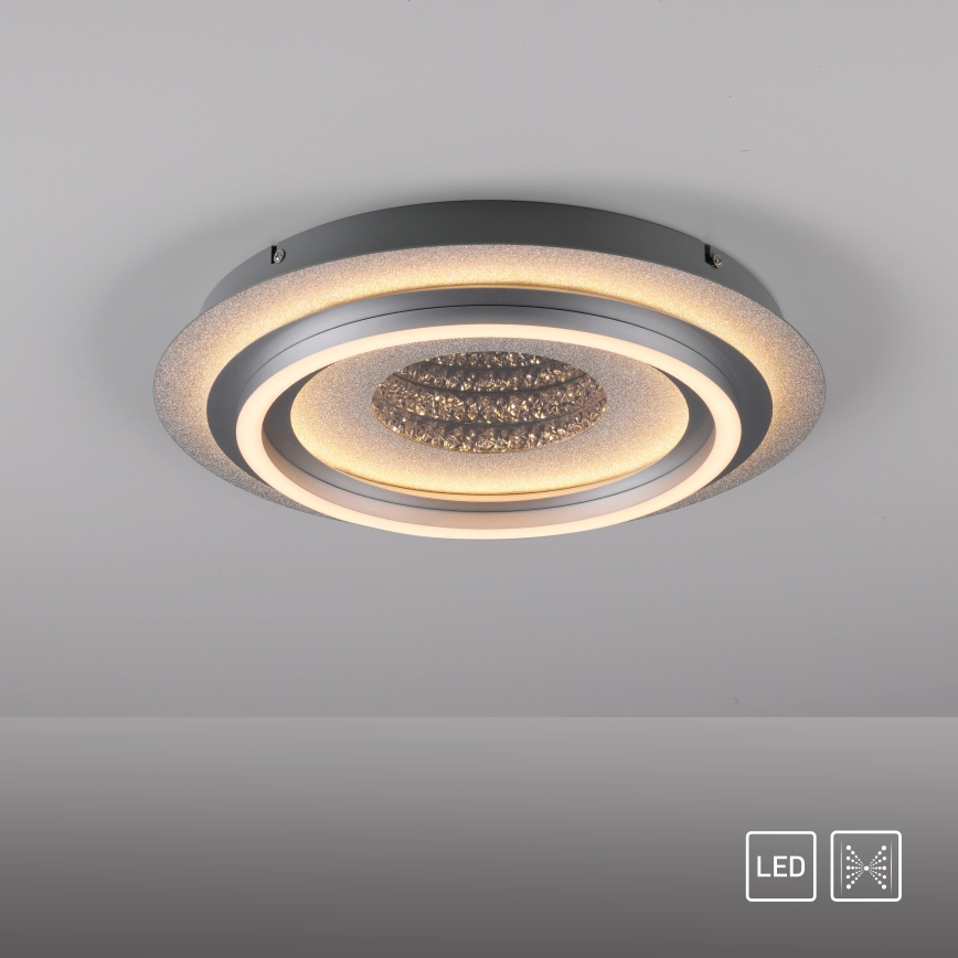 JUST LIGHT. 15089-21 - LED griestu gaismeklis CICHIO LED/36W/230V Ø 40 cm matēts hroms