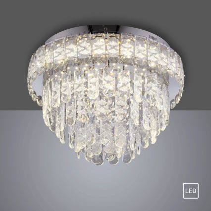 JUST LIGHT. 15092-17 - LED griestu lampa KULUNKA LED/33W/230V diametrs 38 cm spīdīgs hroms