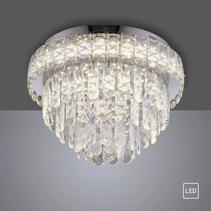 JUST LIGHT. 15092-17 - LED griestu lampa KULUNKA LED/33W/230V diametrs 38 cm spīdīgs hroms