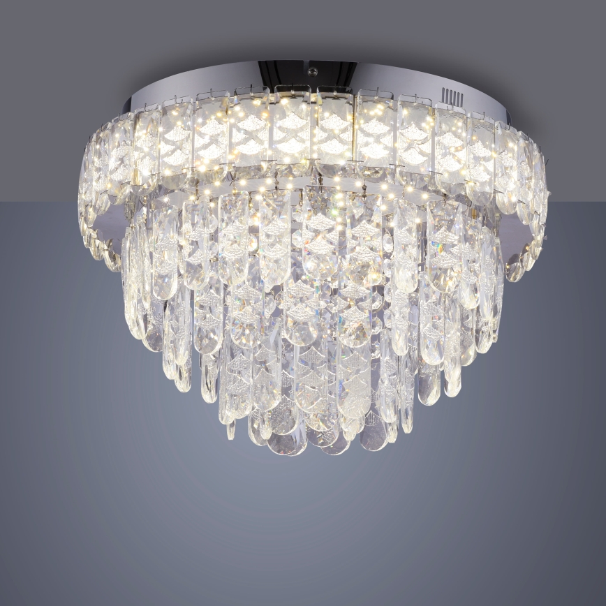 JUST LIGHT. 15092-17 - LED griestu lampa KULUNKA LED/33W/230V diametrs 38 cm spīdīgs hroms