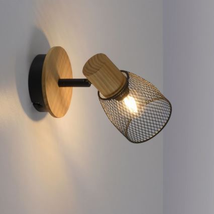 JUST LIGHT. 15191-79 - Sienas starmetis TAMIS 1xE14/10W/230V priede