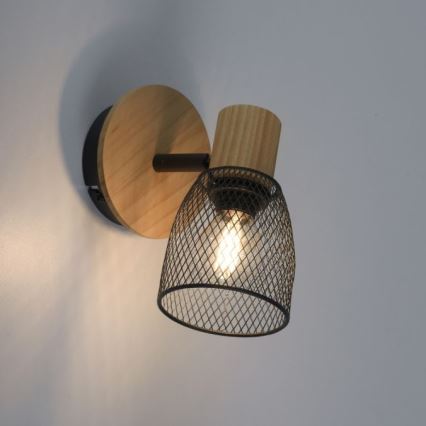 JUST LIGHT. 15191-79 - Sienas starmetis TAMIS 1xE14/10W/230V priede