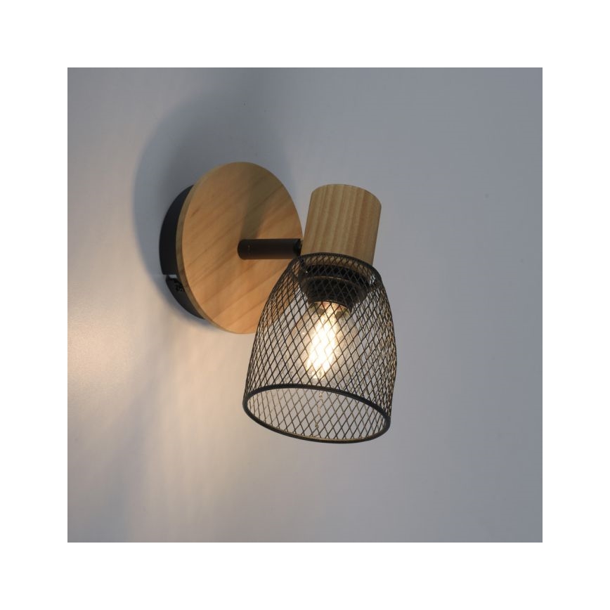 JUST LIGHT. 15191-79 - Sienas starmetis TAMIS 1xE14/10W/230V priede