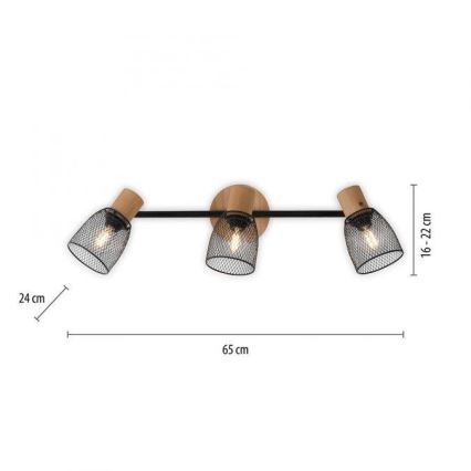 JUST LIGHT. 15193-79 - Starmetis TAMIS 3xE14/10W/230V