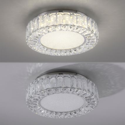 JUST LIGHT. 15221-17 - LED griestu gaismeklis KULUNKA LED/32W/230V Ø 37 cm spīdīgs hroms