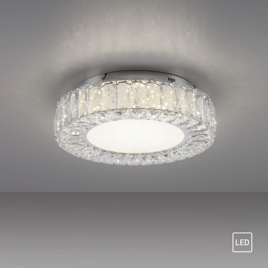 JUST LIGHT. 15221-17 - LED griestu gaismeklis KULUNKA LED/32W/230V Ø 37 cm spīdīgs hroms