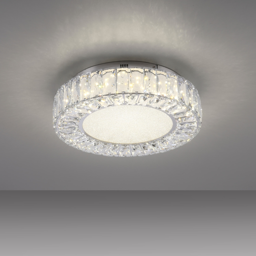 JUST LIGHT. 15221-17 - LED griestu gaismeklis KULUNKA LED/32W/230V Ø 37 cm spīdīgs hroms