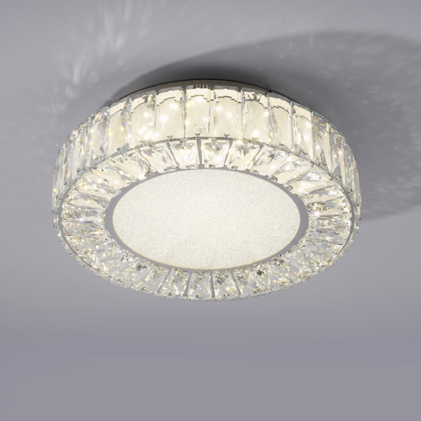 JUST LIGHT. 15221-17 - LED griestu gaismeklis KULUNKA LED/32W/230V Ø 37 cm spīdīgs hroms