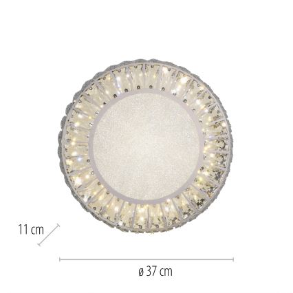 JUST LIGHT. 15221-17 - LED griestu gaismeklis KULUNKA LED/32W/230V Ø 37 cm spīdīgs hroms