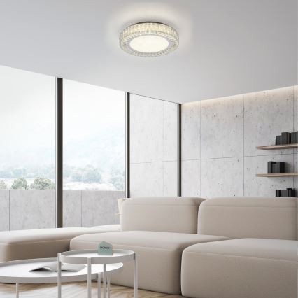 JUST LIGHT. 15222-17 - LED griestu gaismeklis KULUNKA LED/46W/230V Ø 50 cm spīdīgs hroms