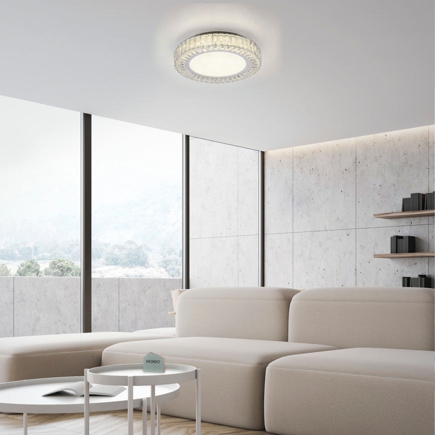 JUST LIGHT. 15222-17 - LED griestu gaismeklis KULUNKA LED/46W/230V Ø 50 cm spīdīgs hroms